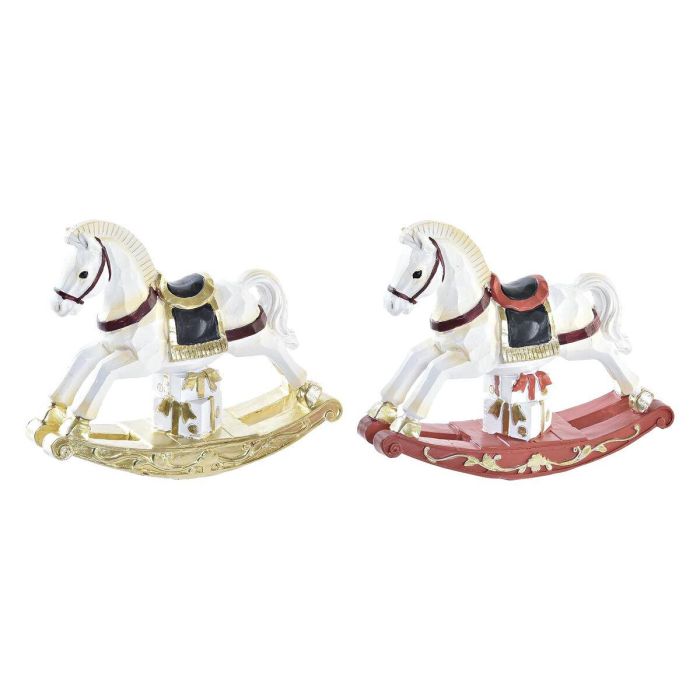Figura Navidad Tradicional DKD Home Decor Rojo Dorado 4 x 11 x 14 cm (2 Unidades) Figura Navidad Tradicional DKD Home Decor Rojo Dorado 4 x 11 x 14 cm (2 Unidades)