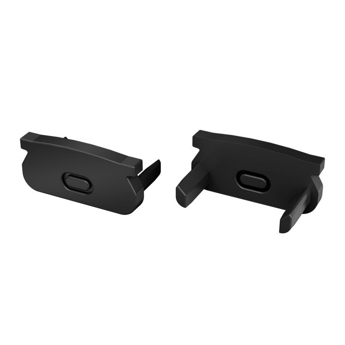 KIMERA-ORRE Perfil Aluminio Anodizado Negro con Difusor Opal y Tapones 2,02M 1