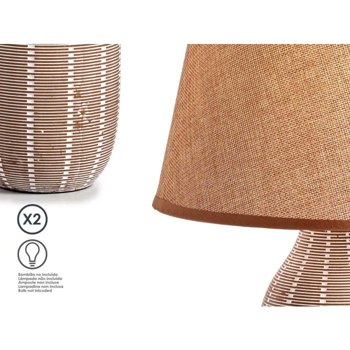 Lamparas Ceramica Rayadas Grande Surtidos Giftdecor 25X40CM (6 Unidades) 3 Lamparas Ceramica Rayadas Grande Surtidos Giftdecor 25X40CM (6 Unidades) 3
