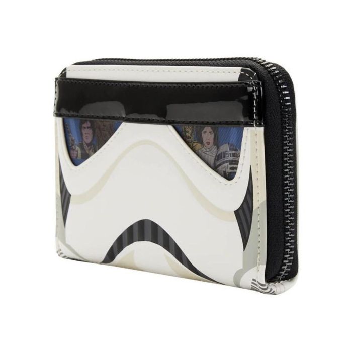 Loungefly Star Wars Cartera Lenticular Stormtrooper Billetera 15x10cm Piel Vegana Cremallera Bronce Ranuras Tarjetas DNI Forro 2