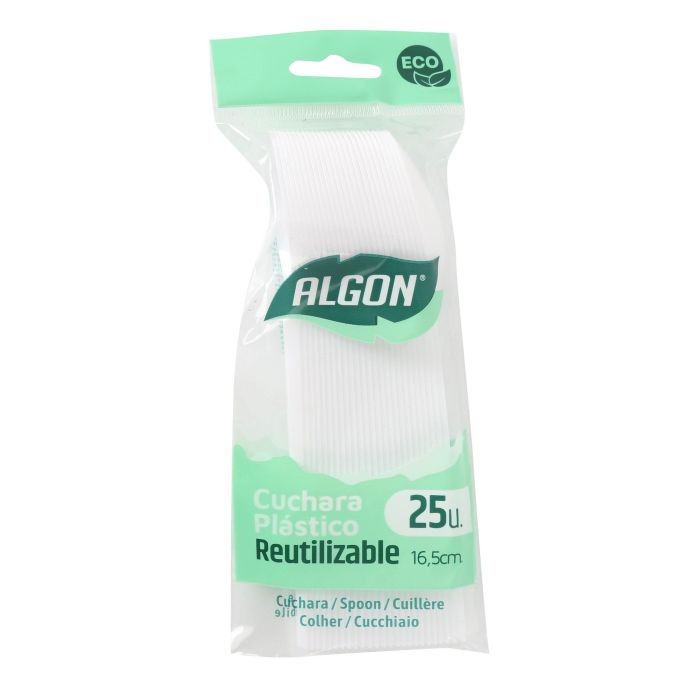 Set de 25 cucharas ecológicas Algon 16.5 cm (36 Cajas) 1 Set de 25 cucharas ecológicas Algon 16.5 cm (36 Cajas) 1