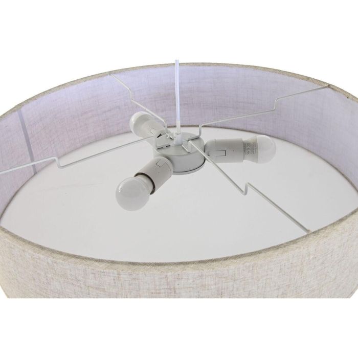 DKD Home Decor Lámpara de Techo Plafón Urban Crudo de Lino y Polipropileno, Bombilla E27 50W, 60 cm Ancho x 60 cm Largo x 15 cm Alto 3 DKD Home Decor Lámpara de Techo Plafón Urban Crudo de Lino y Polipropileno, Bombilla E27 50W, 60 cm Ancho x 60 cm Largo x 15 cm Alto 3