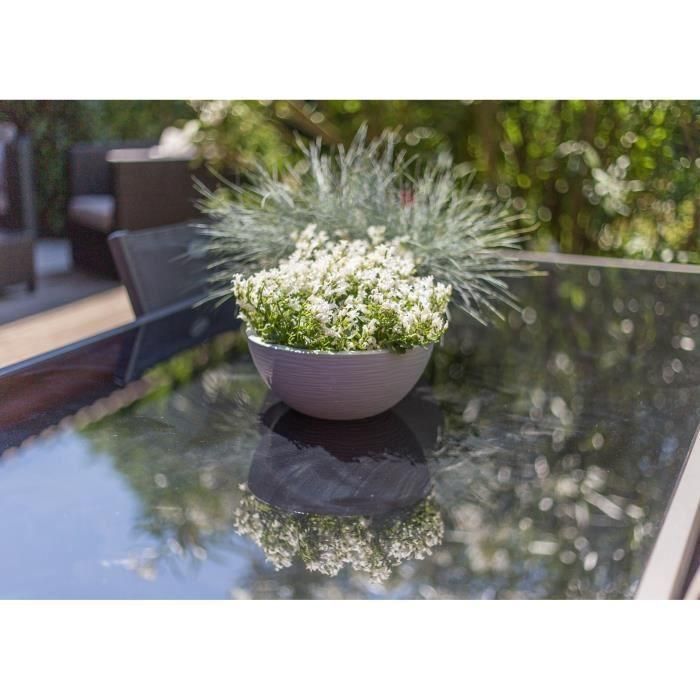 Eda EDA3086960253288 Maceta Jardinera Graphit'Up Redonda para Plantas - Ø 25 cm (3.3 L) - Gris Antracita 2