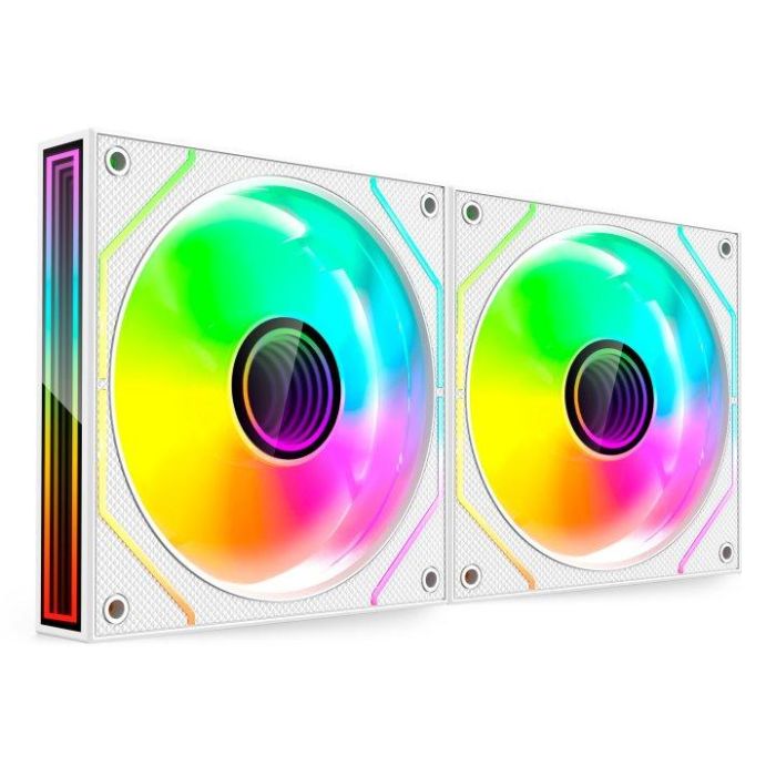 Mars gaming MF3DPROX2 Kit 2x Ventilador Interno ARGB PWM Blanco 120mm 2