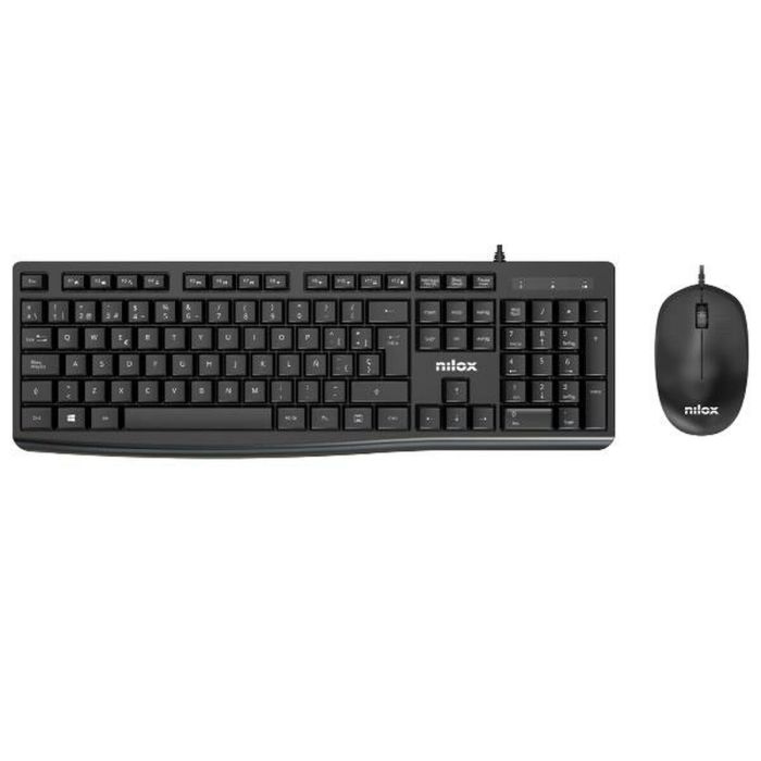 Teclado y Ratón Nilox NXKME0012 Negro