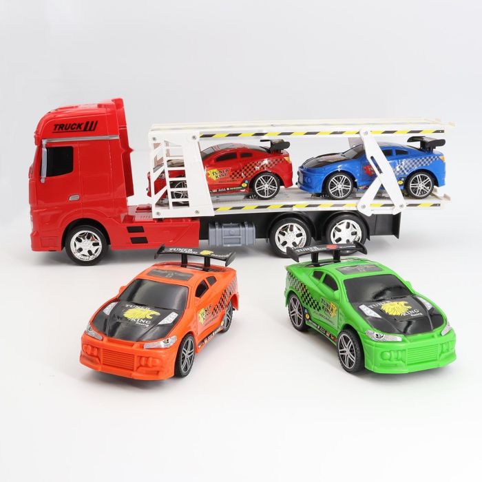 Tachan Camión de Carreras Heroes de Ciudad, Set con 4 Coches de Juguete, Vehículo Grande Escala 1:24 para Niños +3 Años 3 Tachan Camión de Carreras Heroes de Ciudad, Set con 4 Coches de Juguete, Vehículo Grande Escala 1:24 para Niños +3 Años 3