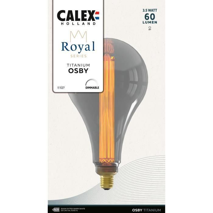 Bombilla LED E27 - CALEX - ROYAL OSBY - 3,5 W - 60 lm - 2000 K - Regulable - Titanio 1 Bombilla LED E27 - CALEX - ROYAL OSBY - 3,5 W - 60 lm - 2000 K - Regulable - Titanio 1
