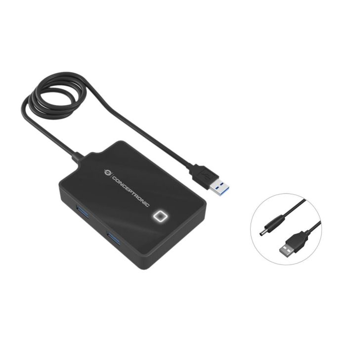 Conceptronic Hubbies11B Hub USB 3.0 de 4 Puertos, Alta Velocidad 5 Gb/s, Negro 11 Conceptronic Hubbies11B Hub USB 3.0 de 4 Puertos, Alta Velocidad 5 Gb/s, Negro 11