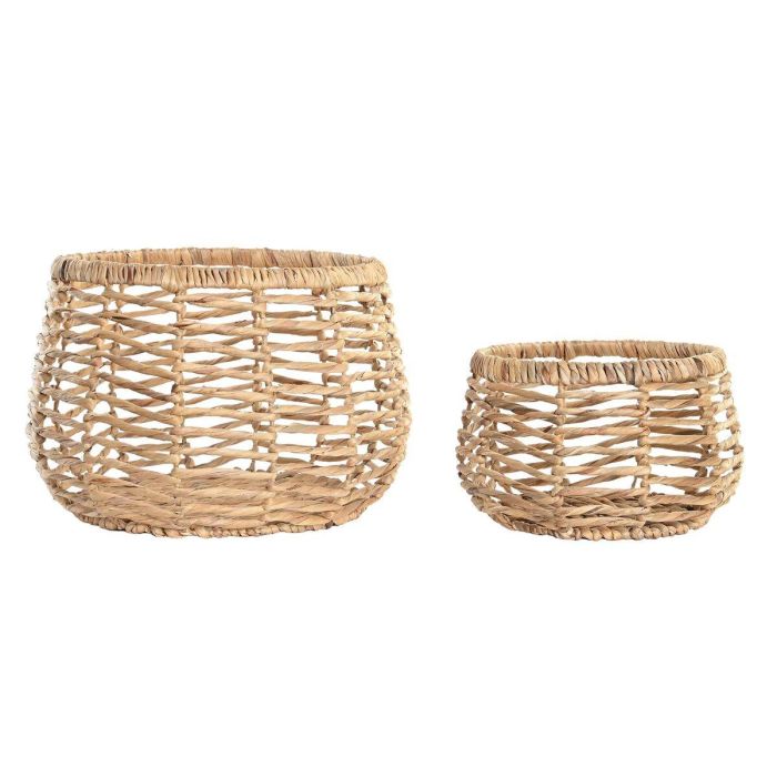 Cesta Balines DKD Home Decor Natural 48 x 33 x 48 cm Set de 2