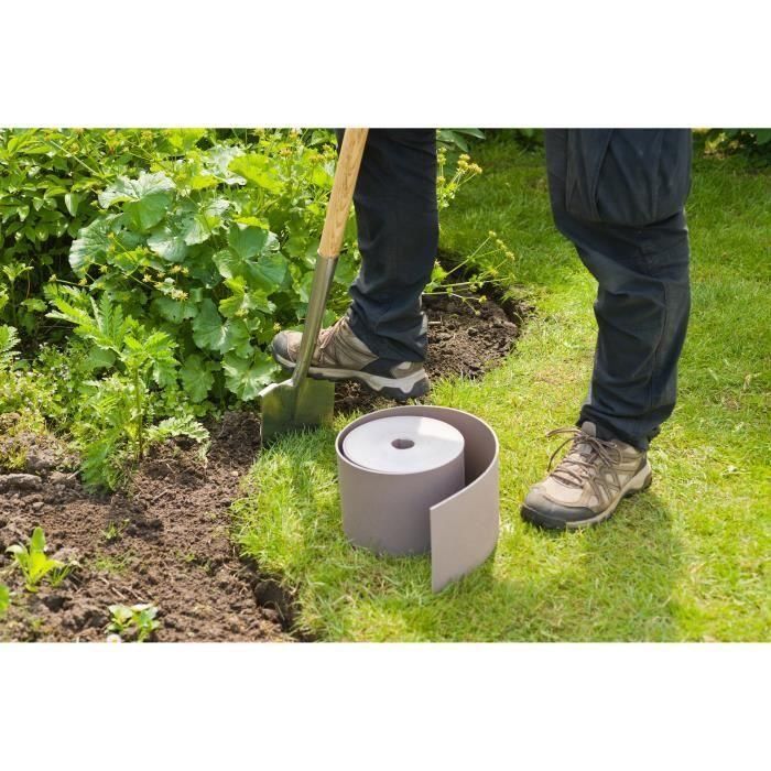 NATURAL Borde de jardín de polipropileno - Grosor 3 mm - H 15 cm x 10 m - Topo beige 5 NATURAL Borde de jardín de polipropileno - Grosor 3 mm - H 15 cm x 10 m - Topo beige 5