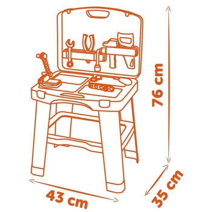 Banco maletín de herramientas black&decker. incluye 33 accesorios. 76x43x35 cm 4