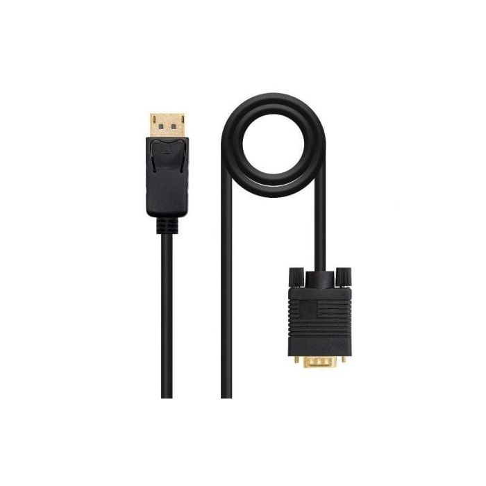 Nanocable 10.15.4402 Cable Conversor DisplayPort Macho a VGA Macho, 1920x1200@60Hz, 2m, Negro, Conectores Oro 24K, Compatible DP 1.2a Nanocable 10.15.4402 Cable Conversor DisplayPort Macho a VGA Macho, 1920x1200@60Hz, 2m, Negro, Conectores Oro 24K, Compatible DP 1.2a