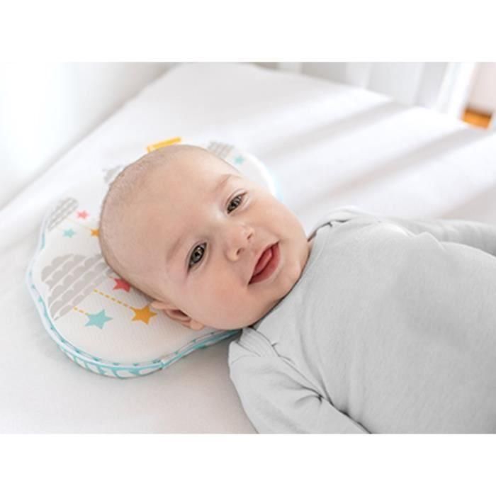 Badabulle Cojín Ergonómico para Bebé: Previene Plagiocefalia y Cabeza Plana - Material Suave y Transpirable 1