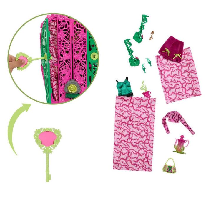 Mattel Muñeca Monster High Venus McFlytrap con Armario, Ropa y Accesorios. Juguete para Niñas de 4 Años o más. 4