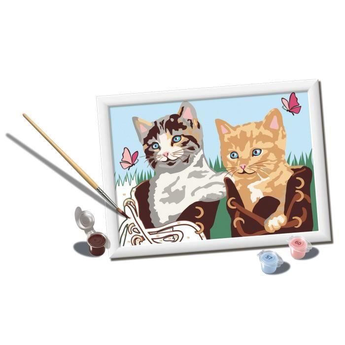CreArt Kids 18 x 24 cm, Kit de pintura por números "Gatitos y zapatos", A partir de 7 años, 25528, Ravensburger 1 CreArt Kids 18 x 24 cm, Kit de pintura por números "Gatitos y zapatos", A partir de 7 años, 25528, Ravensburger 1