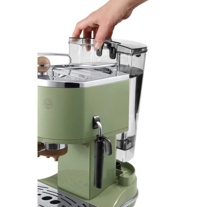 Delonghi ECOV 310.GR Cafetera Espresso Icona Vintage Verde 15 Bares 1.4L Bomba 1100W, Vaporizador Ajustable, 2 Termostatos 1 Delonghi ECOV 310.GR Cafetera Espresso Icona Vintage Verde 15 Bares 1.4L Bomba 1100W, Vaporizador Ajustable, 2 Termostatos 1
