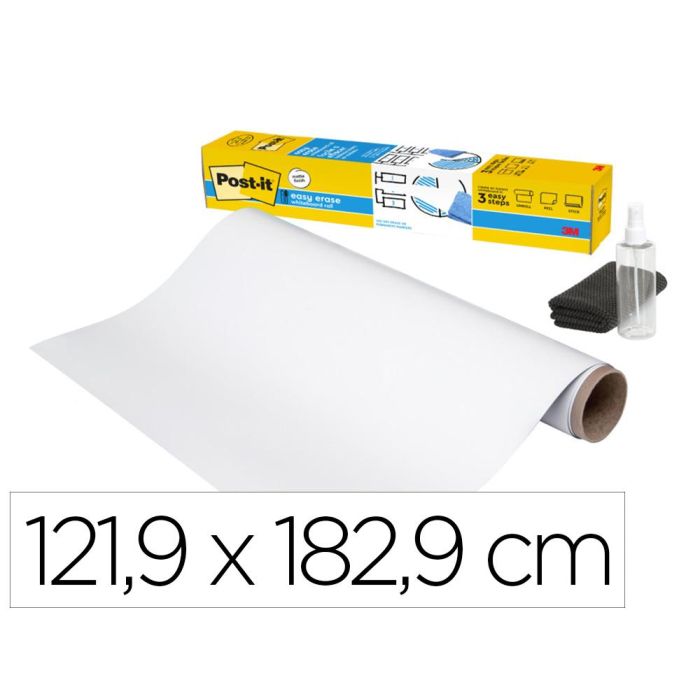 Superficie Adhesiva de Borrado En Seco 1,219X1,829M Super Sticky Flex Write Rollo Fws6X4 Post-It 7100198315