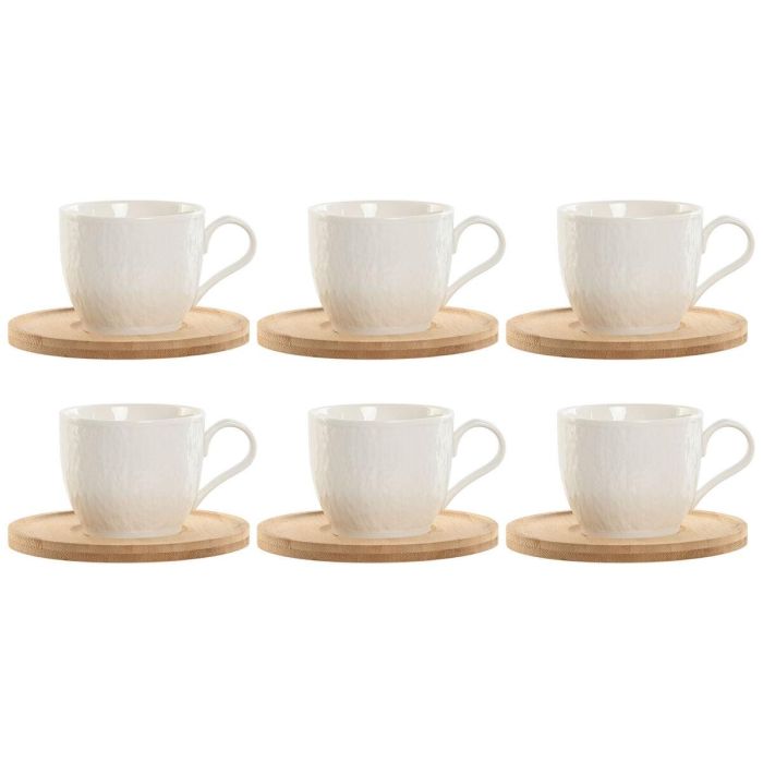 Cafe Basicos DKD Home Decor Blanco Natural 8 x 7 x 11 cm Set de 6