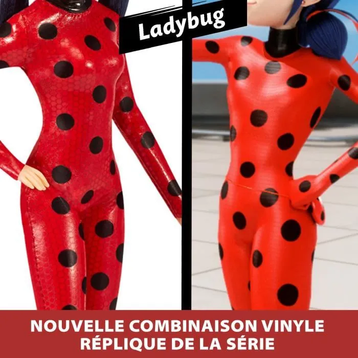 Bandai Muñeca Miraculous Ladybug 26 cm - Ladybug con teléfono - Nuevo disfraz efecto vinilo - P50028 4