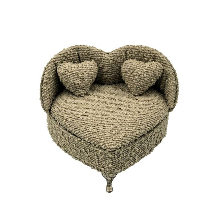 Caja-Joyero Versa Gris Poliéster Metal Espejo Madera MDF 16 X 13,5 X 16 CM Sofá 0 Caja-Joyero Versa Gris Poliéster Metal Espejo Madera MDF 16 X 13,5 X 16 CM Sofá 0