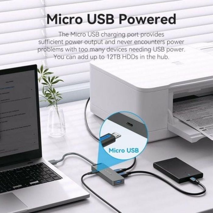 Hub USB Vention CHLBB Negro (1 unidad) 4