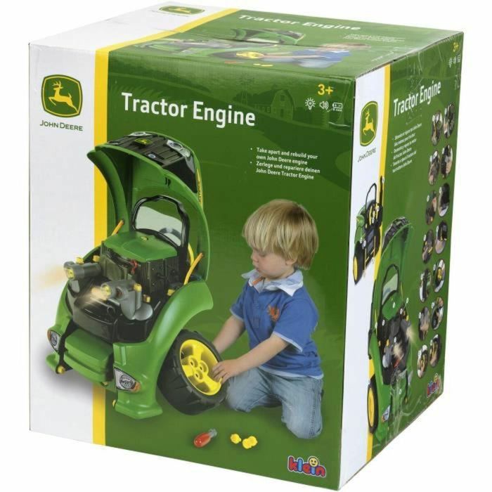 Klein Bloque Motor Tractor John Deere Juguete Interactivo con Diversas Funciones de Juego y Accesorios para Niños +3 Años 4