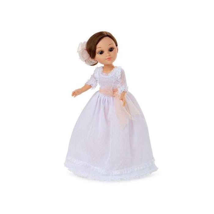 Muñeca comunión sofy rubia vestido plumeti blanco 43cm 1