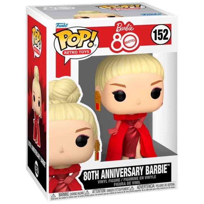FUNKO Figura POP de Vinilo Barbie 80th Anniversary de 9cm en Caja Regalo