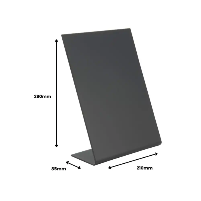 Archivo 2000 Pizarra de sobremesa A4 vertical metacrilato negro 85x210x290 mm 2