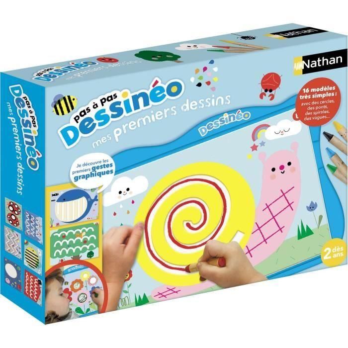 Nathan Primeros Dibujos: Juego de Pasatiempos Creativos para Niños de 2 Años con 16 Modelos Evolutivos y Plantillas 1 Nathan Primeros Dibujos: Juego de Pasatiempos Creativos para Niños de 2 Años con 16 Modelos Evolutivos y Plantillas 1