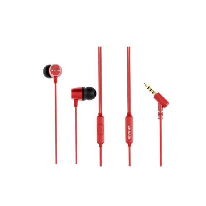 Auriculares Intrauditivos Aiwa ESTM-30RD/ con Micrófono/ Jack 3.5/ Rojos Auriculares Intrauditivos Aiwa ESTM-30RD/ con Micrófono/ Jack 3.5/ Rojos