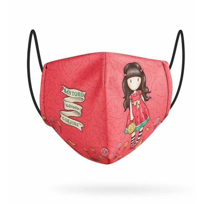 Mascarilla Higiénica de Tela Reutilizable Gorjuss Rojo
