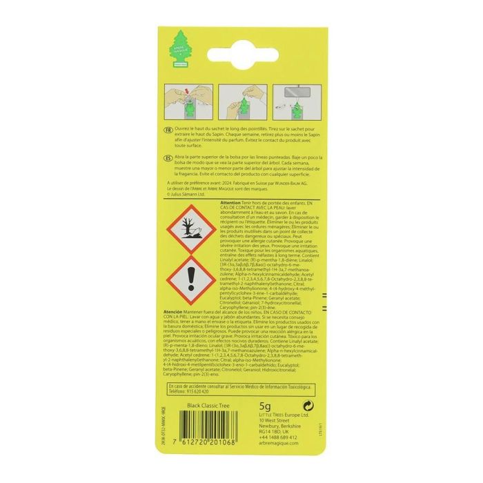 Perfumador Pino Black Classic Arbre Magique Cs12 PER90500 3 Perfumador Pino Black Classic Arbre Magique Cs12 PER90500 3