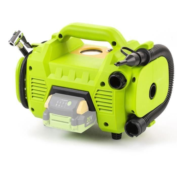 Compresor inalámbrico - FIELDMANN - 20V - 10,3 bar - 235 L/min - Batería y cargador no incluidos Compresor inalámbrico - FIELDMANN - 20V - 10,3 bar - 235 L/min - Batería y cargador no incluidos