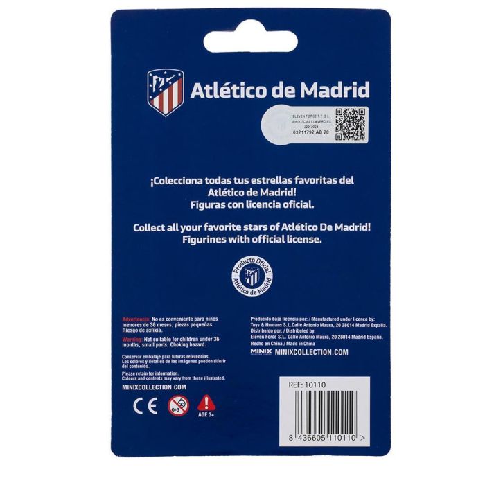 Minix Llavero de Fútbol Atlético de Madrid Joao Felix 3 Minix Llavero de Fútbol Atlético de Madrid Joao Felix 3