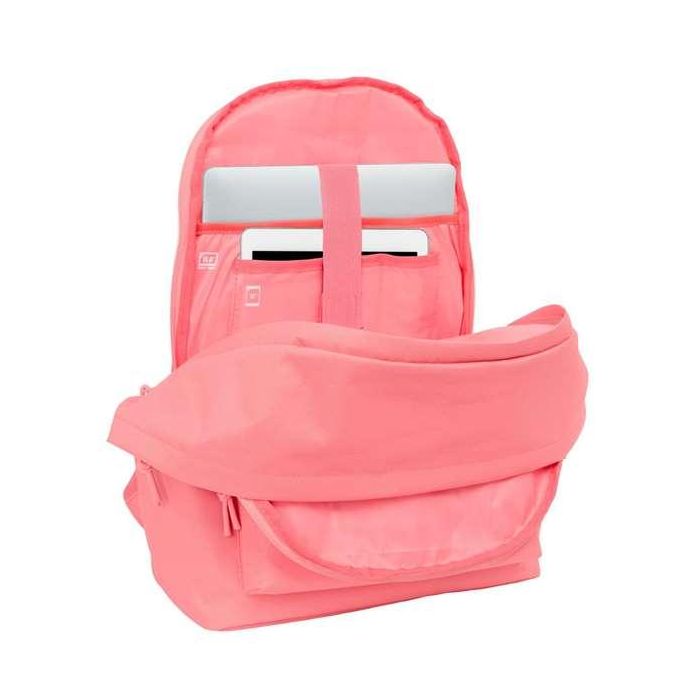 Safta Mochila Doble para Portátil 15.6" + USB F.C.Barcelona Chica Coral 31x44x18 cm 4