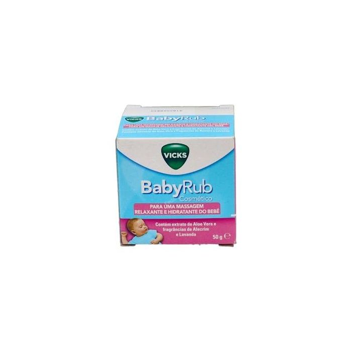 Vicks Babyrub 50Gr. Bálsamo Hidratante y Relajante para Bebés desde 6 Meses con Aloe Vera, Romero y Lavanda