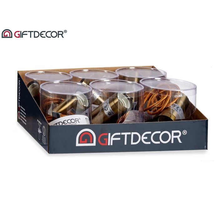 Lampara Colgante Acero Oro Giftdecor 10X94CM (12 Unidades) 3 Lampara Colgante Acero Oro Giftdecor 10X94CM (12 Unidades) 3