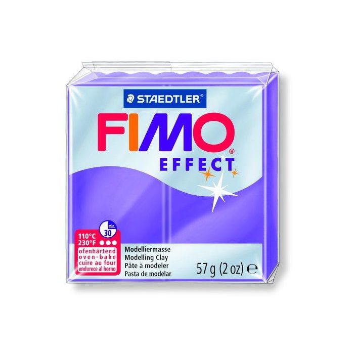 Pasta Modelar Fimo Effect Translucido Purpura 57 Gr. (Set de 6)