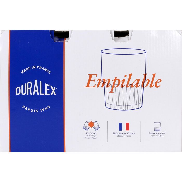 Duralex Set de 6 Vasos Transparentes Apilables 20 cl (12 Cajas) 3