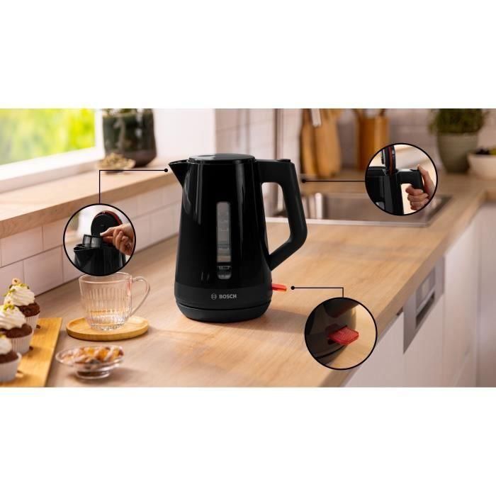 Hervidor - BOSCH - TWK1M123 MyMoment - Negro - capacidad 1,7L - base 360° - filtro antical 1