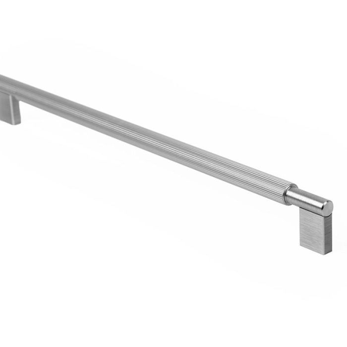 Tirador Aluminio Modelo Arpa Acabados Efecto Inox, Laton Cepillado, Negro Cepillado Acabado Efecto Inox Dist. Agujero Dist. 1178Mm. Viefe