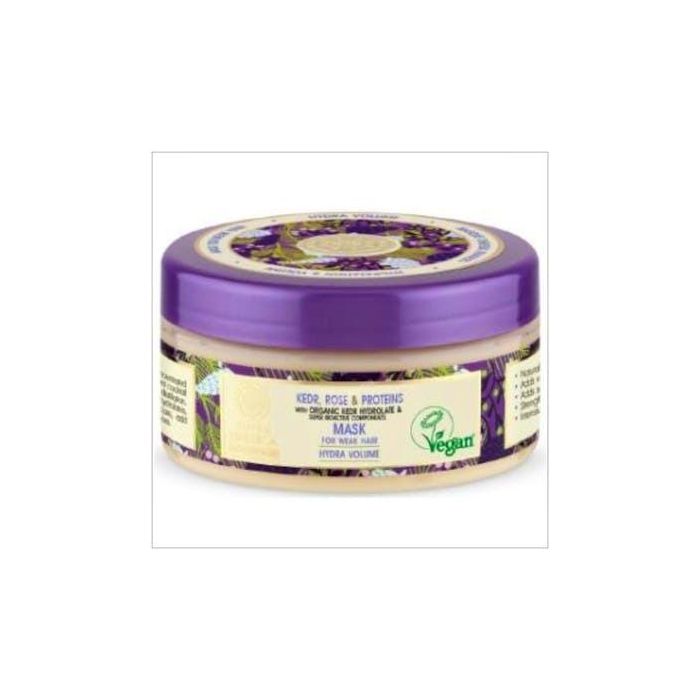 Natura Siberica Super Siberica Mascarilla Profesional Cabello Débil con Pino, Rosa y Proteínas Vegana 300 ml