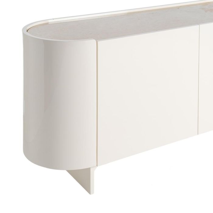 Aparador Lacado Crema Mármol-Dm Salón 160 X 45 X 75 cm