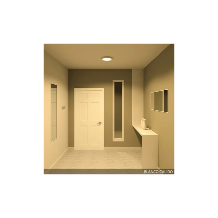 Plafón LED Circular 24W 2400Lm CCT Regulable 3000-6000K IP20 Blanco Aluminio [HO-PLAF-C-24W-CCT]