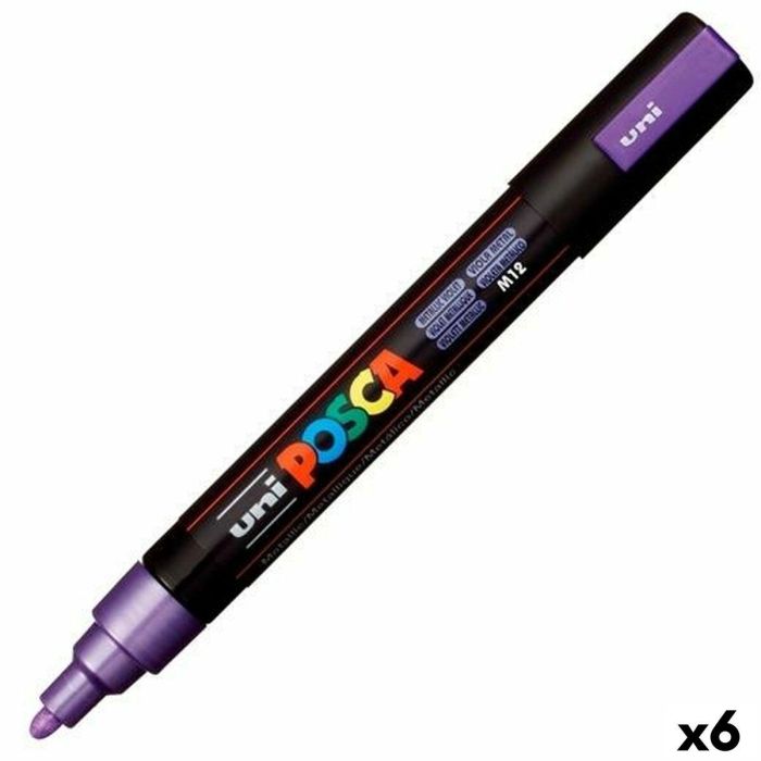 Rotulador POSCA PC-5M Violeta (6 Unidades) 0 Rotulador POSCA PC-5M Violeta (6 Unidades) 0