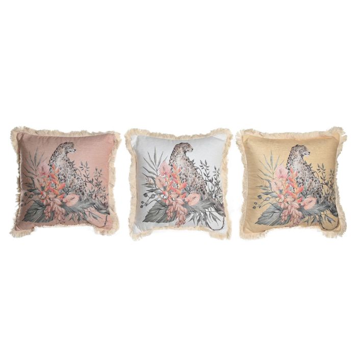 DKD Home Decor Cojín Tropical Rosa Verde 15 x 45 x 45 cm (6 Unidades) 0 DKD Home Decor Cojín Tropical Rosa Verde 15 x 45 x 45 cm (6 Unidades) 0