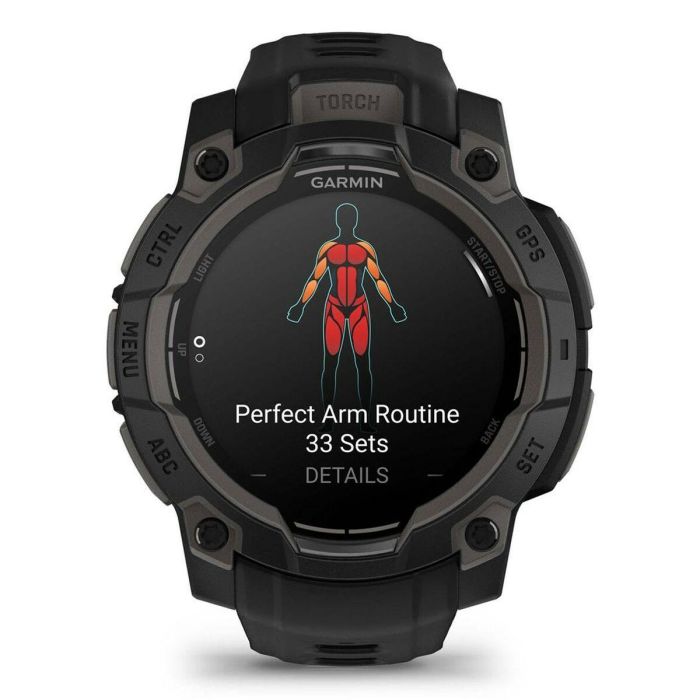 Garmin Instinct 3 Smartwatch AMOLED 1.2" Pantalla Táctil GPS Multibanda SatIQ 45 mm Resistente Monitor de Salud y Linterna Negro 10 Garmin Instinct 3 Smartwatch AMOLED 1.2" Pantalla Táctil GPS Multibanda SatIQ 45 mm Resistente Monitor de Salud y Linterna Negro 10