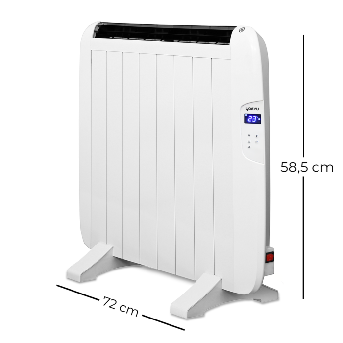 Yoevu Radiador Eléctrico Bajo Consumo 8 Elementos 1200W, 3 Modos, Temporizador, Mando a Distancia, Blanco 1 Yoevu Radiador Eléctrico Bajo Consumo 8 Elementos 1200W, 3 Modos, Temporizador, Mando a Distancia, Blanco 1