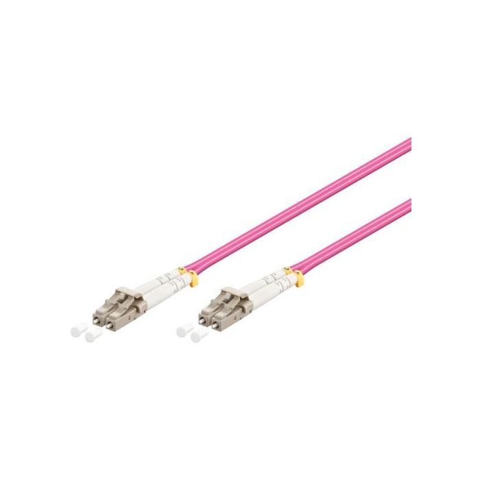 WP WPC-FP4-5LCLC-010 Cable de fibra óptica multimodo OM4 LC-LC 1 m Violeta, LSZH, 40 Gbit/s, DIN EN 50173-1, IEC/ISO 11801
